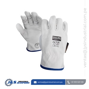 Guante de Cuero Badana Blanco Steelpro