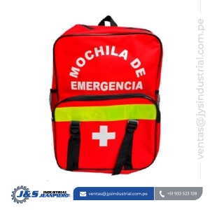 Mochila de Emergencia Roja - Mochila de Primeros Auxilios con Bolsillos para EPP Móvil