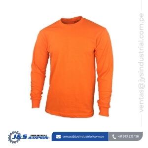 Polo de Algodón 30/1 Naranja Manga Larga - Indumentaria de Alta Visibilidad y Protección
