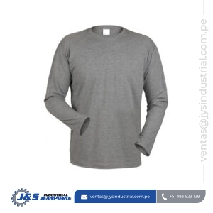 Polo de Algodón 30/1 Plomo Manga Larga - Indumentaria Industrial