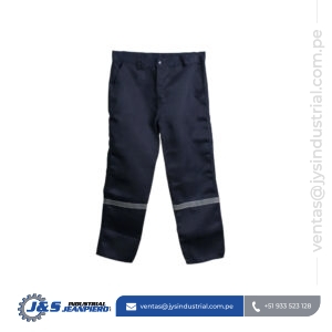 Pantalón de Seguridad Drill Azul Marino - Indumentaria Industrial con Cinta Reflectiva