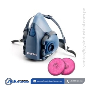 Respirador Media Cara Flyflex con Doble Cartucho P100