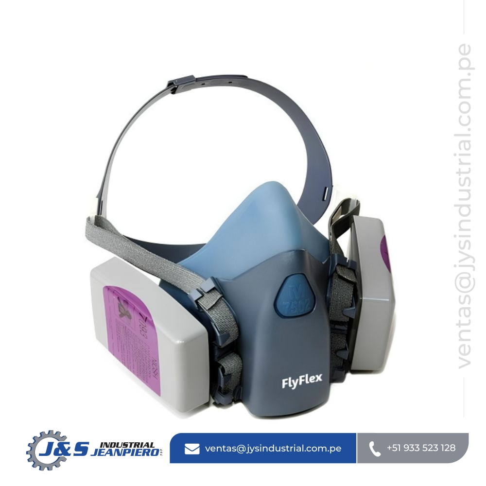 Respirador Media Cara Flyflex con Filtro 7093 para Humo