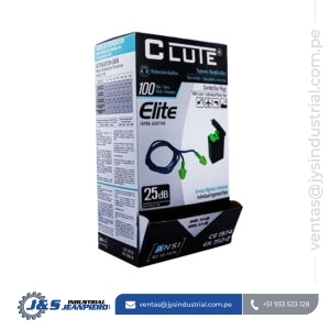 Tapones de Oído Clute Elite con Cordón - Protección Auditiva 25 dB Certificada ANSI y CE