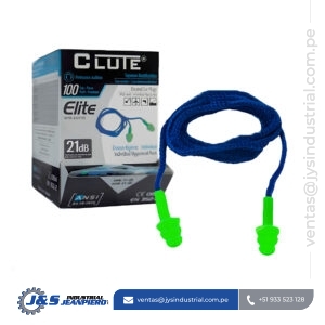 Tapones de Oído Clute Elite con Cordón - Protección Auditiva 21 dB