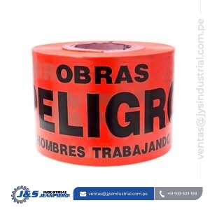 Cinta de Peligro para Obras Color Rojo 200 Metros