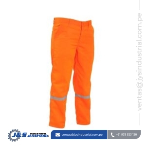 Pantalón de Seguridad Drill Naranja - Indumentaria de Alta Visibilidad con Cinta Reflectiva