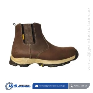 Bota Campera Corto Marron – Calzado de Cuero Industrial con Puntera de Protección